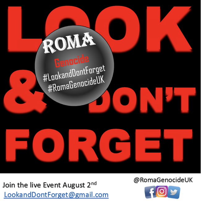 Join The Online Look And Don't Forget Roma Genocide Remembrance Event ...